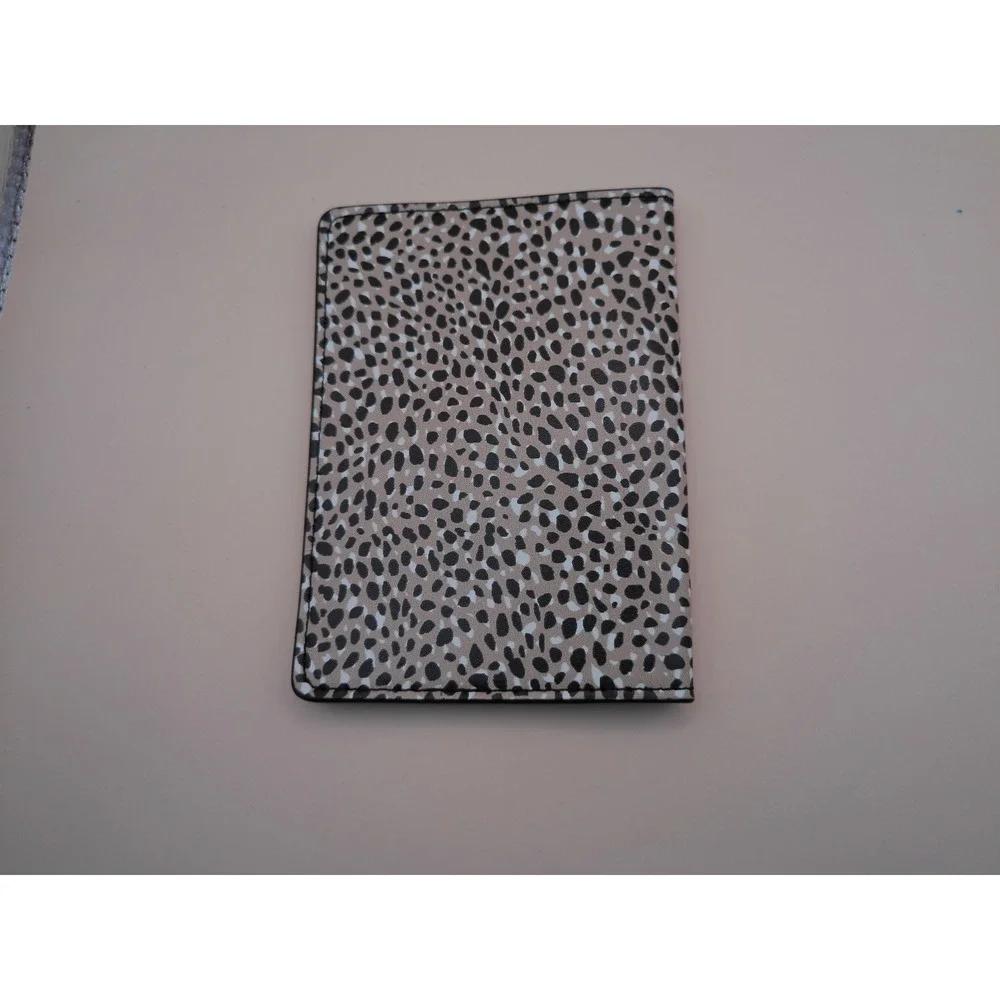 Lou & Grey LOFT Passport Holder Cheetah Print Neutral Travel Wallet Organizer